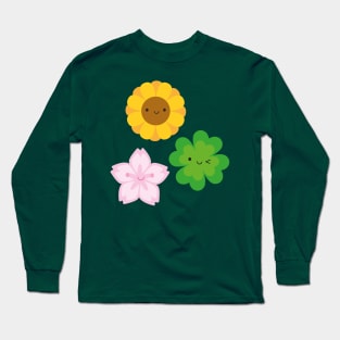 Kawaii Spring Flowers Long Sleeve T-Shirt